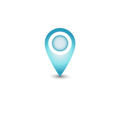 Colorful location icon. Vector illustration.