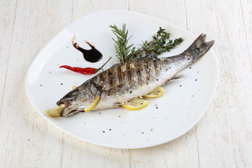 Grilled seabass