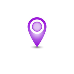 Colorful location icon. Vector illustration.