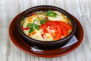 Baked potato with cheese