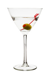 martini with olive