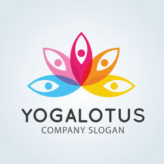 Yoga logo template. lotus logo template