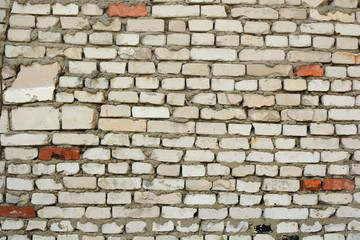 wall of the old dirty brick