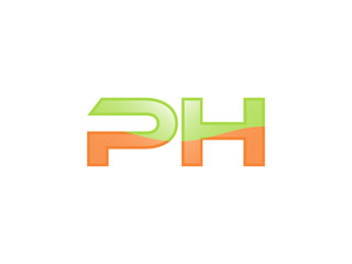 Green Orange shiny PH letters