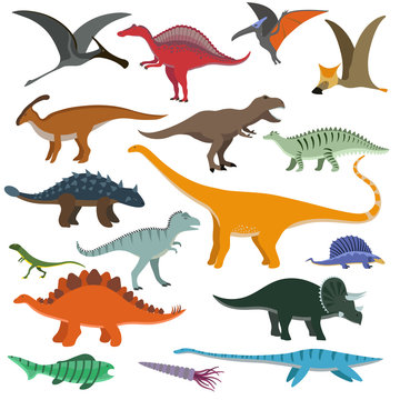 Cartoon Dinosaurs vector illustration.