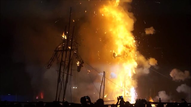 Fireworks on ravan burning on Dussera , India