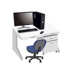 デスクとパソコン