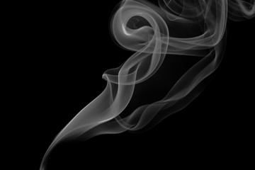 Abstract gray smoke from the incense sticks.
