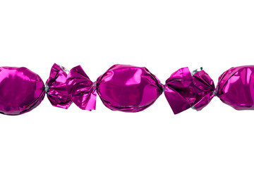 close-up shot of purple hard candies.