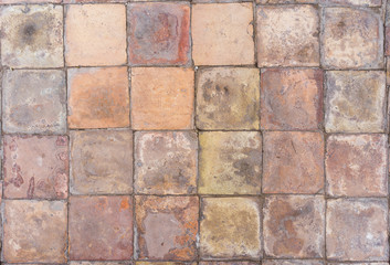 Old tiled floor texture.