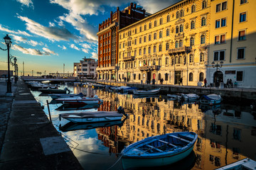 sunset in Trieste - obrazy, fototapety, plakaty