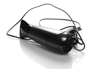 Hair dryer isolated on white background