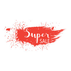 Super sale - hand lettering text