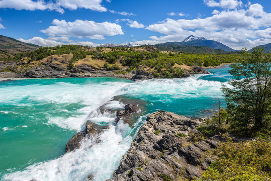 Confluence of Baker river and Neff river, Chile