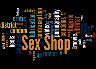 Sex Shop, word cloud concept 7