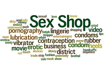 Sex Shop, word cloud concept 9
