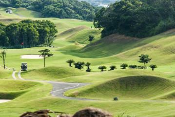Fototapeta na wymiar beautiful golf place with nice green color, Taiwan