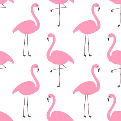 Naklejka premium Tapeta Flamingo