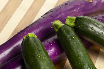 eggplant and cucumber
