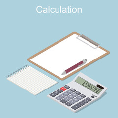 Concept of the calculation of income and expenses.