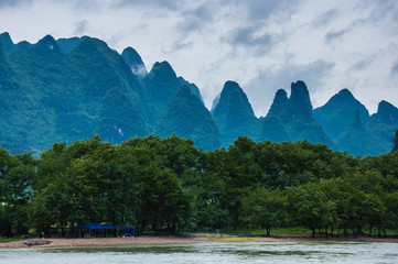 Beautiful mountains and river scenery