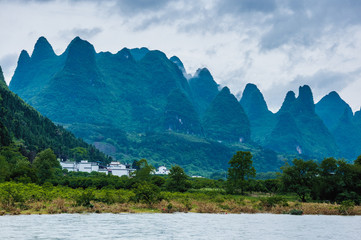 Beautiful mountains and river scenery
