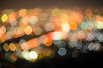 orange bokeh on a dark background