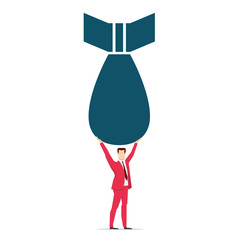 Red suit business people