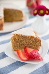 Kuchen mit Erdbeeren 