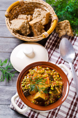 Steamed vegetables with mung
