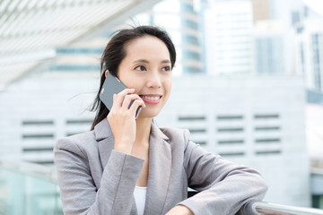 Businesswoman talking on the phone