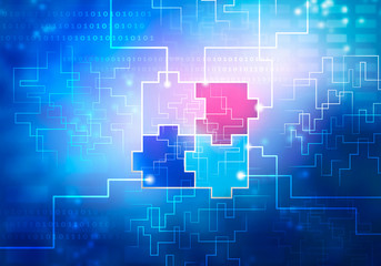 Circuit blue background