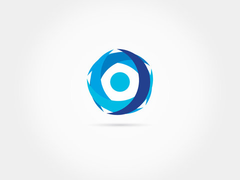 Abstract circle basic shape service dorporate logo
