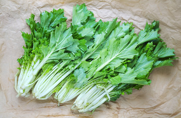 fresh turnip tops, healthy vegetables © Thomas Bethge