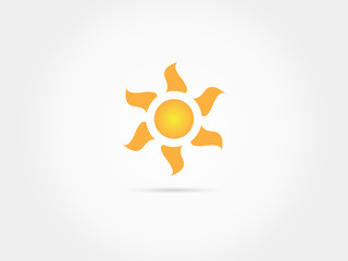 Sun traditional shape light burst logo