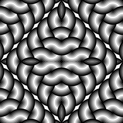 Fototapeta premium Design seamless monochrome waving pattern