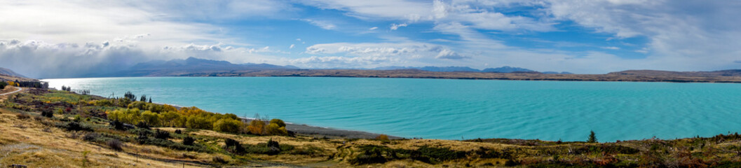 New Zealand - Pukaki Lake - obrazy, fototapety, plakaty