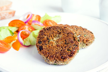 Vegetarian lentil burger
