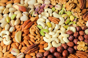 Varieties of nuts.