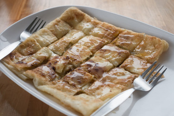 Roti with banana
