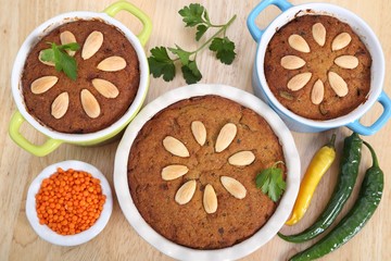 Paté with meat and vegetables.
