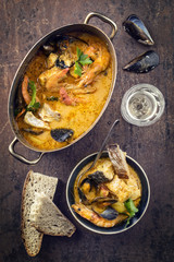 Bouillabaisse in Kupfertopf