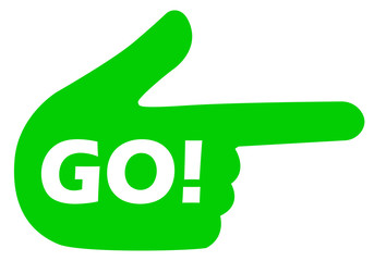 Grüne Pistolenhand GO!