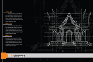 sketch design of temple,vector