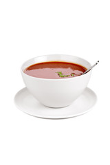 a bowl of tomato soup