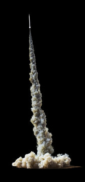 Ballistic launch rocket isolated