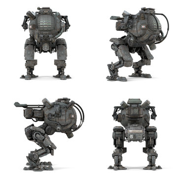 Robot isolated 3D rendering