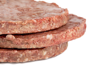 burger patties closed up