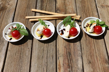 Tomaten Mozzarella im Glas 