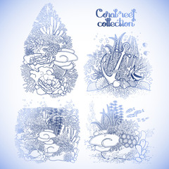 Graphic coral reef collection